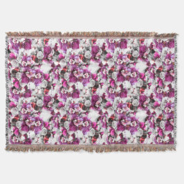 Floral Watercolor - Abstraktes Design in Rosa und  Decke