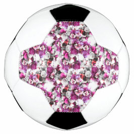 Floral Watercolor - Abstraktes Design in Rosa und  Fußball