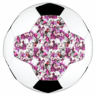 Floral Watercolor - Abstraktes Design in Rosa und Fußball