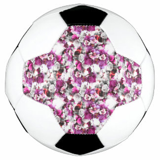 Floral Watercolor - Abstraktes Design in Rosa und  Fußball
