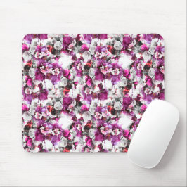 Floral Watercolor - Abstraktes Design in Rosa und  Mousepad