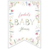 Floral Watercolor Alphabet ABC Babydusche Wimpelkette (Erste Fahne)