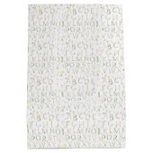 Floral Watercolor Alphabet Mittlere Geschenktüte (Rückseite)