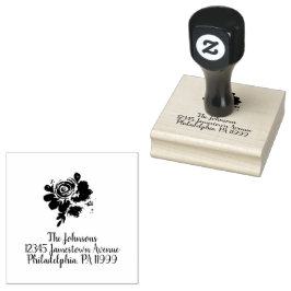 Floral Watercolor Anschrift Hochzeitsszenario-Brau Gummistempel