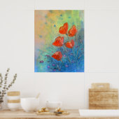 Floral Watercolor Art Print Poster (Küche)