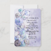 Floral Watercolor Baby Boy Shower Invitation Einladung (Vorderseite)
