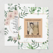 Floral Watercolor Beileid Danke Karte (Vorne/Hinten)