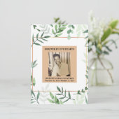 Floral Watercolor Beileid Danke Karte (Stehend Vorderseite)