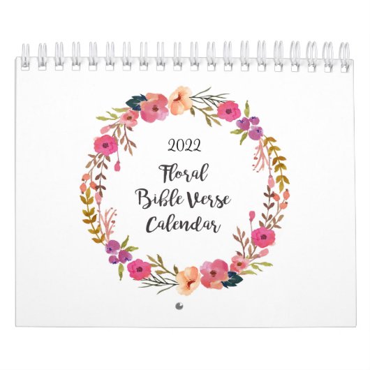 Floral Watercolor Bible Verse Calendar Kalender (Titelbild)