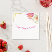 Floral Watercolor Birthday Napkins Serviette (Beispiel)