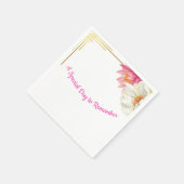 Floral Watercolor Birthday Napkins Serviette (Ecke)
