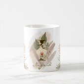 Floral Watercolor Boho Custom Monogram Name Kaffeetasse (Mittel)