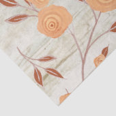 Floral Watercolor Boho Peach Modern Wood Decoupage Seidenpapier (Ausschnitt)