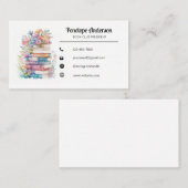 Floral Watercolor Books Visitenkarte (Vorne/Hinten)