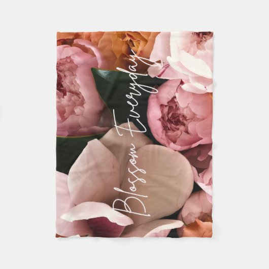 Floral Watercolor Botanical Pillow Fleecedecke (Vorderseite)