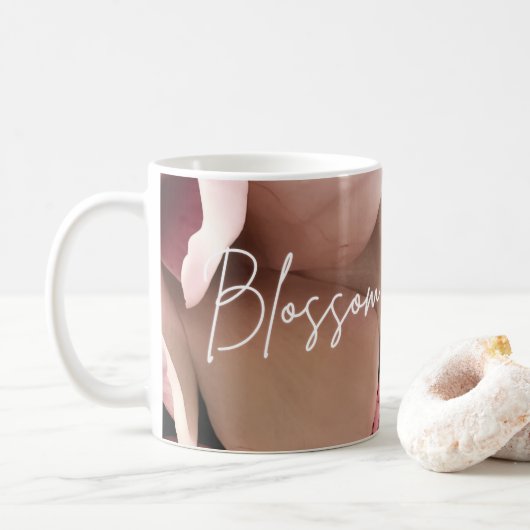 Floral Watercolor Botanical Pillow Kaffeetasse (Mit Donut)