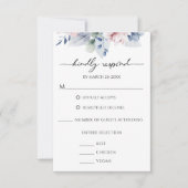Floral Watercolor Botanical Wedding RSVP Karte (Vorderseite)