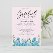 Floral Watercolor Bridal Shower Einladung (Stehend Vorderseite)
