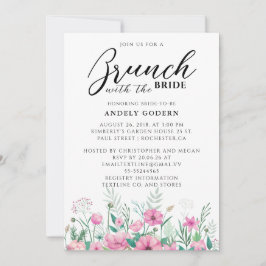 Floral Watercolor Bridal Shower Einladung