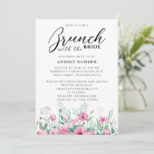 Floral Watercolor Bridal Shower Einladung (Stehend Vorderseite)