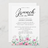 Floral Watercolor Bridal Shower Einladung (Vorne/Hinten)