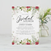 Floral Watercolor Bridal Shower Einladung (Stehend Vorderseite)