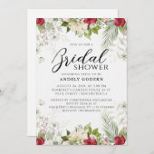 Floral Watercolor Bridal Shower Einladung (Vorne/Hinten)
