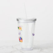 Floral Watercolor Bridesmaid Acryltrinkbecher (Links)