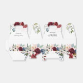 Floral Watercolor Burgundy Blush Brautparty Geschenkschachtel (Ungefaltet)