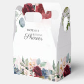 Floral Watercolor Burgundy Blush Brautparty Geschenkschachtel (Geöffnet)