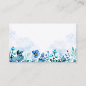 Floral Watercolor Business Card Visitenkarte (Rückseite)