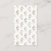 Floral Watercolor Business Card Visitenkarte (Rückseite)