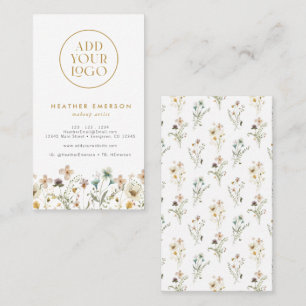 Floral Watercolor Business Card Visitenkarte