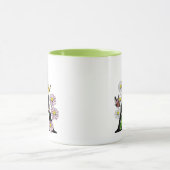 Floral Watercolor Butterfly Monogram Letter A Tasse (Zentrum)