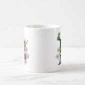 Floral Watercolor Butterfly Monogram Letter B Kaffeetasse (Mittel)