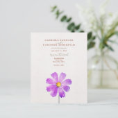 Floral Watercolor Cosmos Daisy Terracotta Wedding (Stehend Vorderseite)