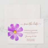 Floral Watercolor Cosmos Daisy Terracotta Wedding (Vorne/Hinten)