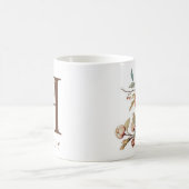 Floral Watercolor Custom Letter H Kaffeetasse (Mittel)