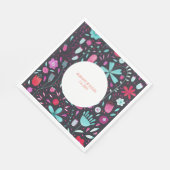 Floral Watercolor Dunkel Serviette (Ecke)