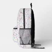 Floral Watercolor Einhornmuster Bedruckter Rucksack (Rechts)