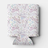 Floral Watercolor Einhornmuster Dosenkühler (Rückseite)