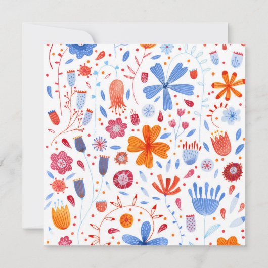 Floral Watercolor Einladung (Rückseite)