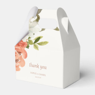 Floral Watercolor Elfenbeinhochzeit Geschenkschachtel