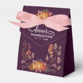 Floral Watercolor Erntedank Abendessen Geschenkschachtel (Vorderseite)