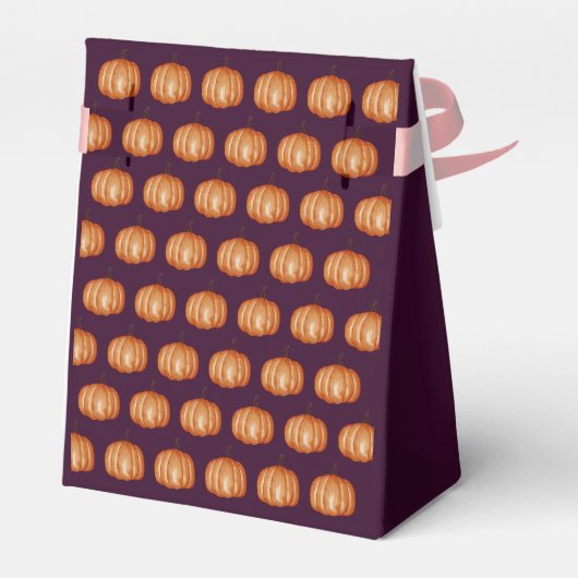 Floral Watercolor Erntedank Abendessen Geschenkschachtel (Rückseite)