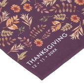 Floral Watercolor Erntedank Abendessen Kurzer Tischläufer (Ecke)