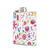Floral Watercolor Flasche Flachmann (Links)