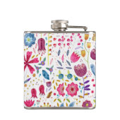 Floral Watercolor Flasche Flachmann (Rückseite)