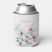 Floral Watercolor Frangipani Dosenkühler (Kanne Rückseite)
