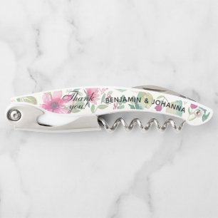 Floral Watercolor Hochzeit Vielen Dank Kellnermesser